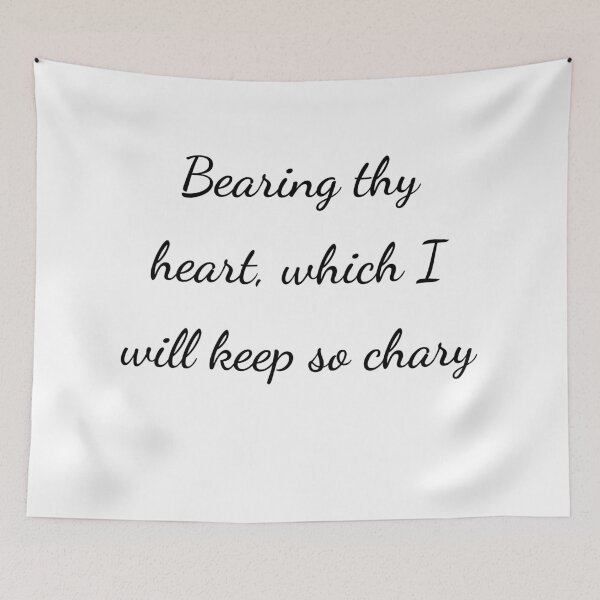Item preview, "Bearing thy heart, which I will keep so chary" - handwriting black designed and sold by ariksworld.
