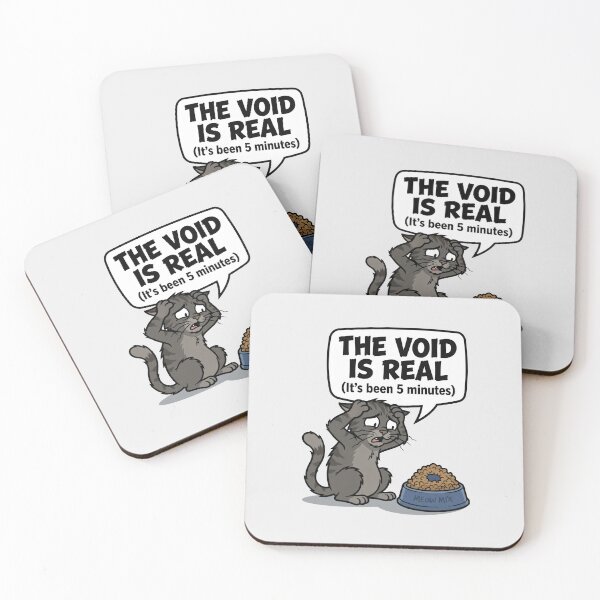 Item preview, The Void Is Real Hungry Cat Funny Pet Meme designed and sold by SplashTastic.