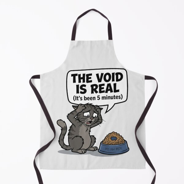Item preview, The Void Is Real Hungry Cat Funny Pet Meme designed and sold by SplashTastic.