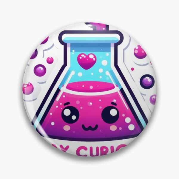 Item preview, Stay Curious - Cute Kawaii Science Beaker Sticker designed and sold by gkarts77.