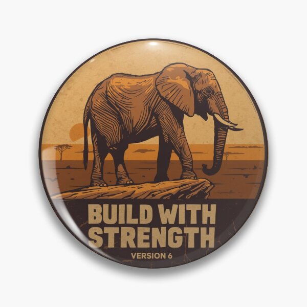 Item preview, Architect Resilience Build With Strength Elephant Industrial Emblem Print designed and sold by SavannaStrikes.