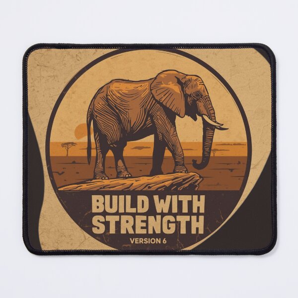 Item preview, Architect Resilience Build With Strength Elephant Industrial Emblem Print designed and sold by SavannaStrikes.