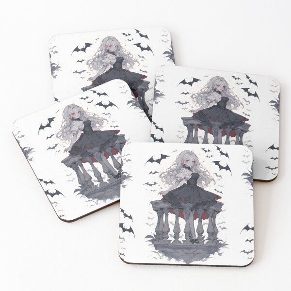 Item preview, Anime vampire girl and bats designed and sold by ArtsJulian.