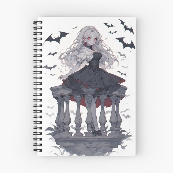 Item preview, Anime vampire girl and bats designed and sold by ArtsJulian.
