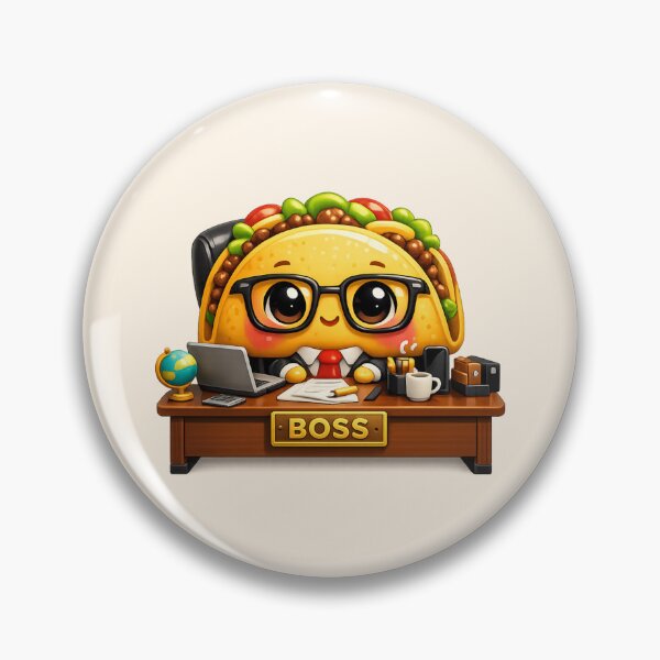 Item preview, Cute Taco Boss CEO Cartoon | Kawaii Food Character Office Desk 3D Illustration designed and sold by Moons Studio.