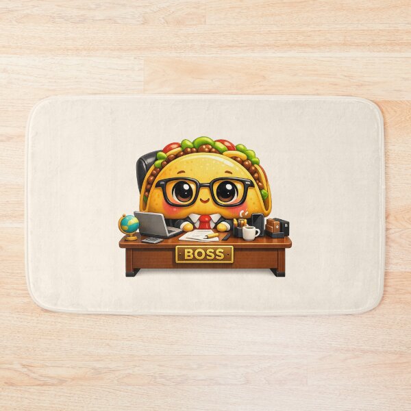Item preview, Cute Taco Boss CEO Cartoon | Kawaii Food Character Office Desk 3D Illustration designed and sold by Moons Studio.