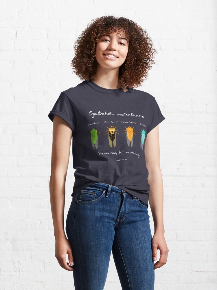 Alternate view of "We are one" - Cyclochila australasiae cicada (dark colour shirts) Classic T-Shirt