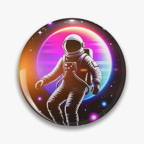 Item preview, Retro Synthwave Astronaut Space Neon Art Print designed and sold by Sky-bully.