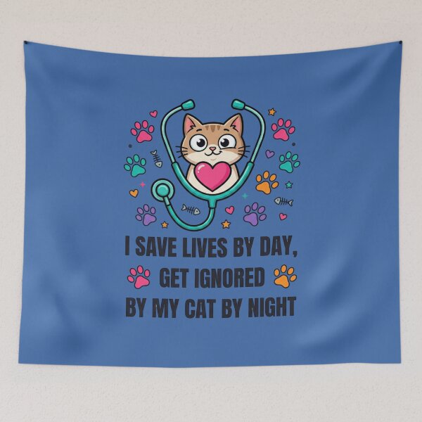 Item preview, Funny Nurse Cat Mom T-Shirt  designed and sold by Vivid Trace.