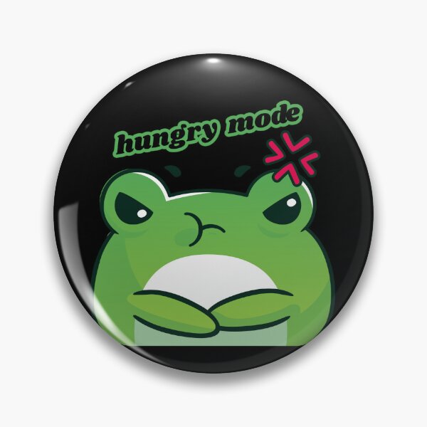 Item preview, Digital drawing of an adorable hungry frog designed and sold by geekmania48.