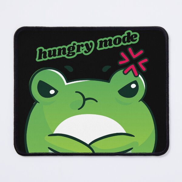Item preview, Digital drawing of an adorable hungry frog designed and sold by geekmania48.