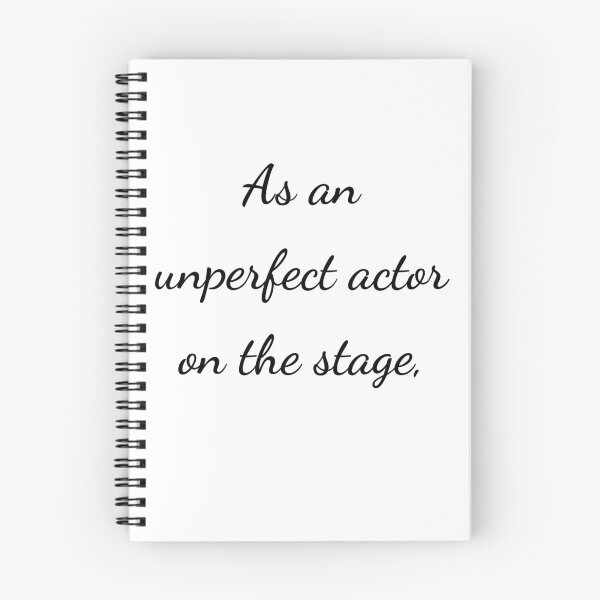Item preview, "As an unperfect actor on the stage," - handwriting black designed and sold by ariksworld.