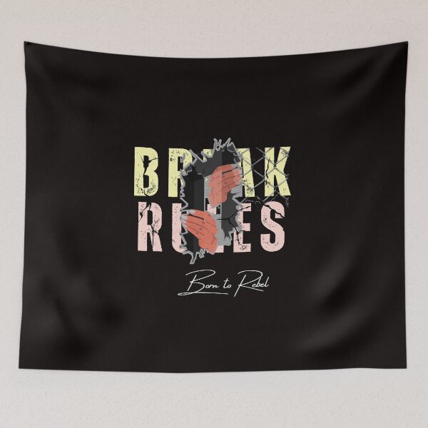 Item preview, Break Rules – Born to Rebel | Streetwear Graphic Grunge Design designed and sold by BeLookU.