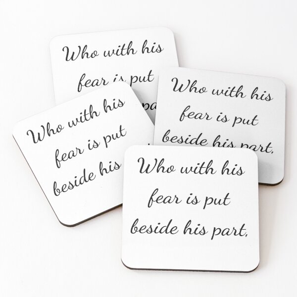 Item preview, "Who with his fear is put besides his part," - handwriting black designed and sold by ariksworld.