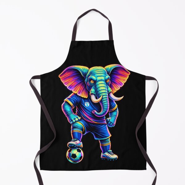 Item preview, Neon Elephant Soccer Cyberpunk Animal designed and sold by AuraloomAtelier.