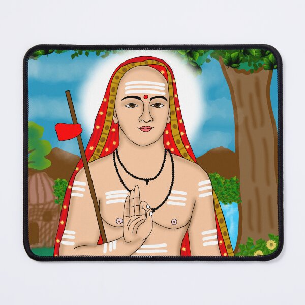 Item preview, Adi Shankaracharya Artwork – Hindu Philosopher Spiritual Illustration designed and sold by Harshit_Digital_Arts.