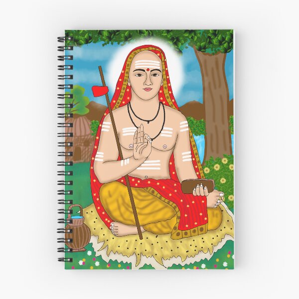 Artikelvorschau, Kunstwerk von Adi Shankaracharya – Spirituelle Illustration des Hindu-Philosophen entworfen und verkauft von Harshit_Digital_Arts.