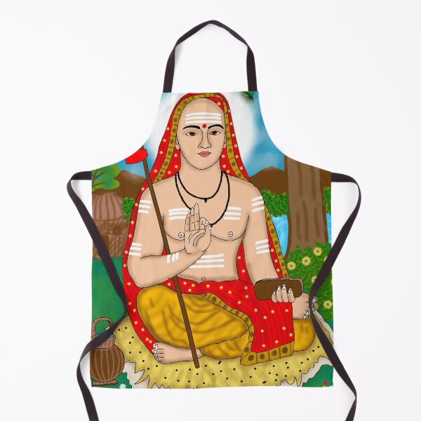 Item preview, Adi Shankaracharya Artwork – Hindu Philosopher Spiritual Illustration designed and sold by Harshit_Digital_Arts.