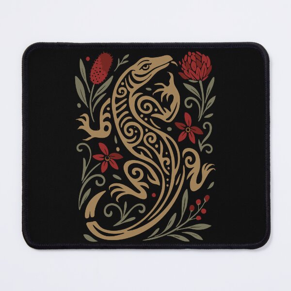 Item preview, Australian Goanna – Tribal Goanna & Native flora designed and sold by LMIdesigns.