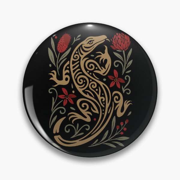 Item preview, Australian Goanna – Tribal Goanna & Native flora designed and sold by LMIdesigns.
