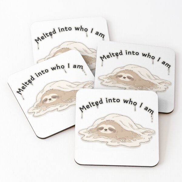 Item preview, Lazy Sloth Melting Into Blanket Cute Sleepy Morning Aesthetic Shirt designed and sold by SemiReal.