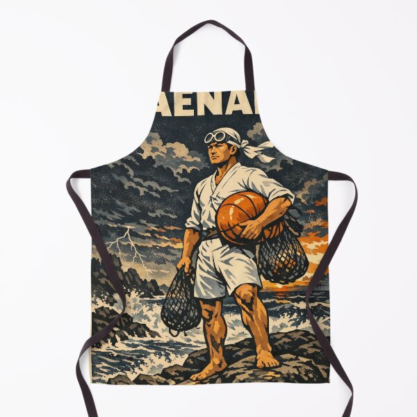 Item preview, KOREA HAENAM - Male Sea Diver Standing Before the Storm Jeju Island Retro Vintage Poster designed and sold by KOREA-HAENAM.