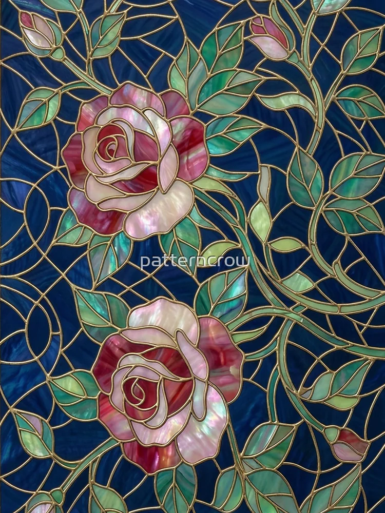 Thumbnail 5 of 5, iPhone Case, Stained Glass Roses designed and sold by patterncrow.