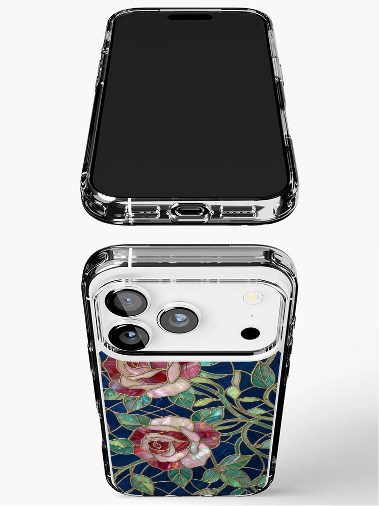 Thumbnail 3 of 5, iPhone Case, Stained Glass Roses designed and sold by patterncrow.