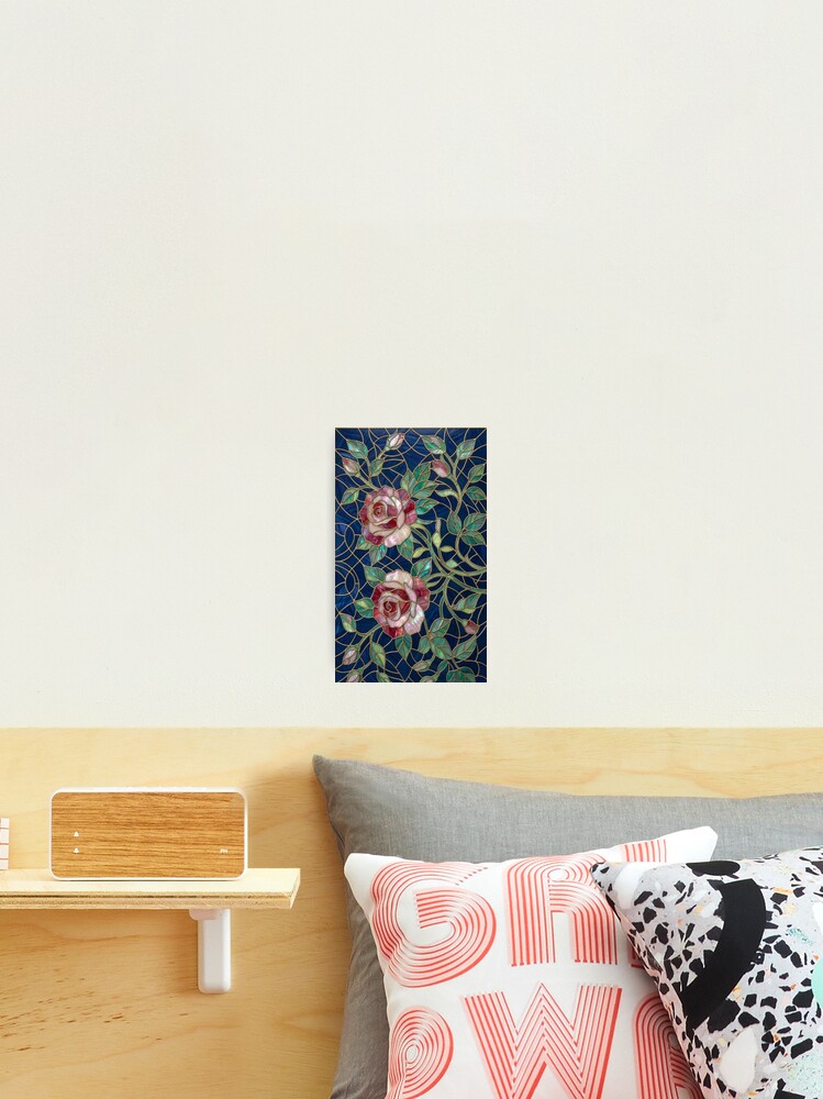 Thumbnail 2 of 3, Photographic Print, Stained Glass Roses designed and sold by patterncrow.