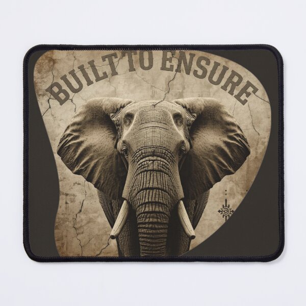 Item preview, Founder Resilience Build To Ensure Elephant Industrial Sepia Art designed and sold by SavannaStrikes.