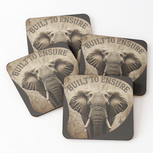 Item preview, Founder Resilience Build To Ensure Elephant Industrial Sepia Art designed and sold by SavannaStrikes.