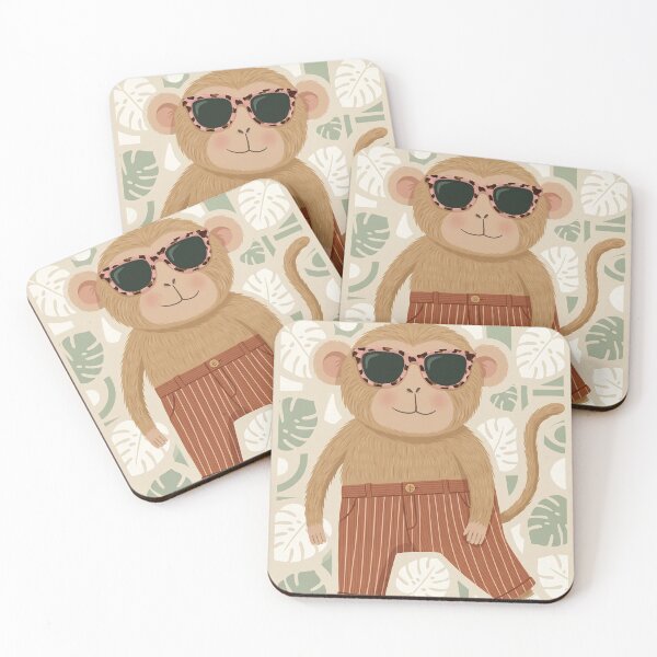 Item preview, Mr. Cool Monkey’s Tropical Walk Poster designed and sold by STTrillionTEES.