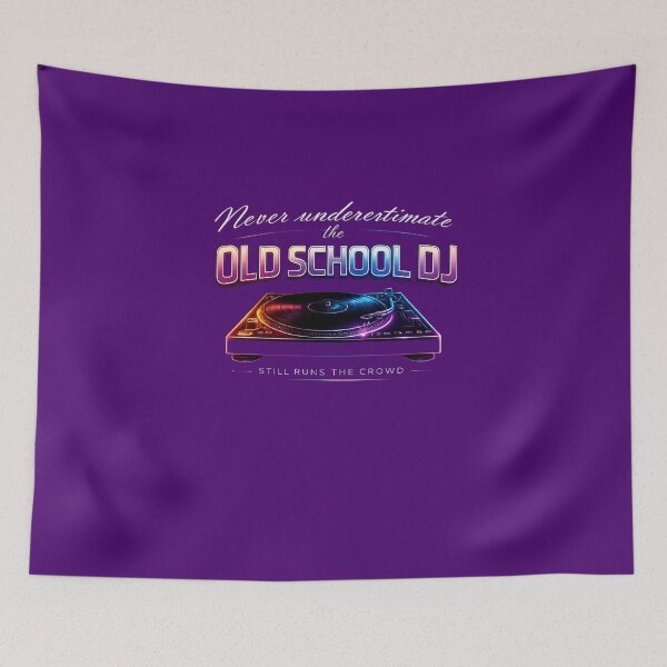 Item preview, Never Underestimate The Old School DJ Shirt Vinyl DJ Turntable Retro DJ Gift T-Shirt designed and sold by djhypnotixx.