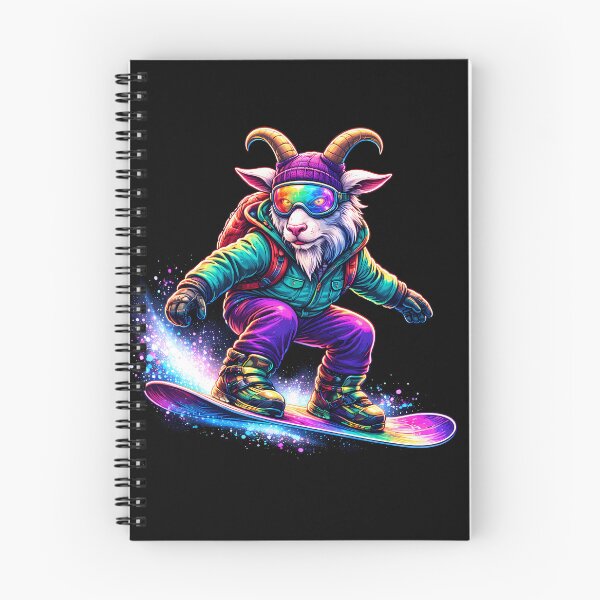 Item preview, Neon Snowboard Goat Winter Sports Animal designed and sold by AuraloomAtelier.