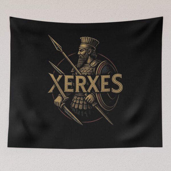 Item preview, Xerxes Persian Warrior Design, Ancient Persia Soldier Shirt, Achaemenid Empire, Royal Guard Immortal Warrior, Persian King Xerxes, Historical Warrior Art designed and sold by Typologystudios.
