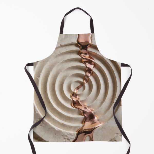 Item preview, Vortex Zen Sand Flow - Luxury 3D Rose Gold & Travertine Stone Art designed and sold by sana designer.