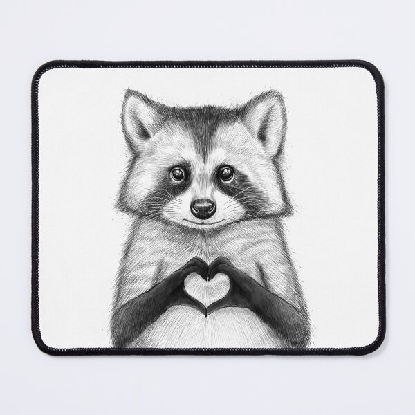 Item preview, Raccoon with heart designed and sold by NIKITA KORENKOV NikKor.