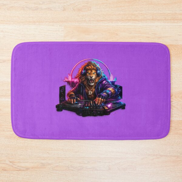 Item preview, Lion DJ Shirt Neon Rave King DJ Animal Headphones EDM Festival T-Shirt designed and sold by djhypnotixx.