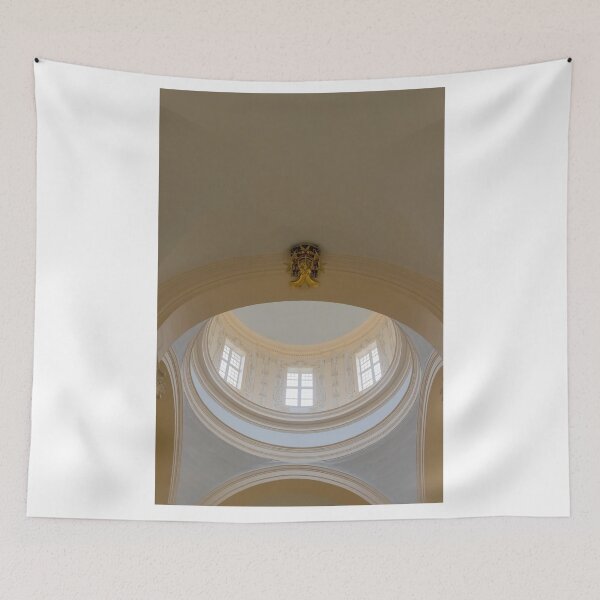 Item preview, Elegant Church Interior With Ornate Dome Ceiling And Arched Windows, Classic Architectural Details designed and sold by Nmallia.
