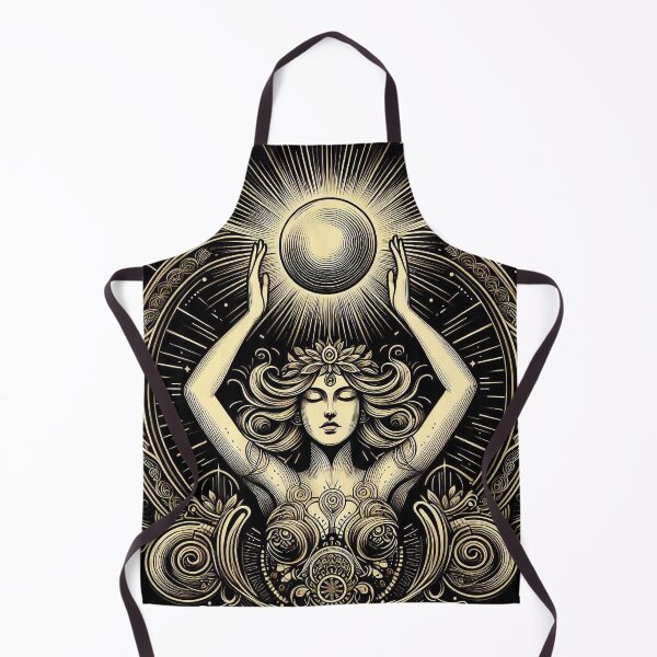 Item preview, She Holds the Sun – Divine Feminine Energy Illustration designed and sold by Roberta Calabrese.