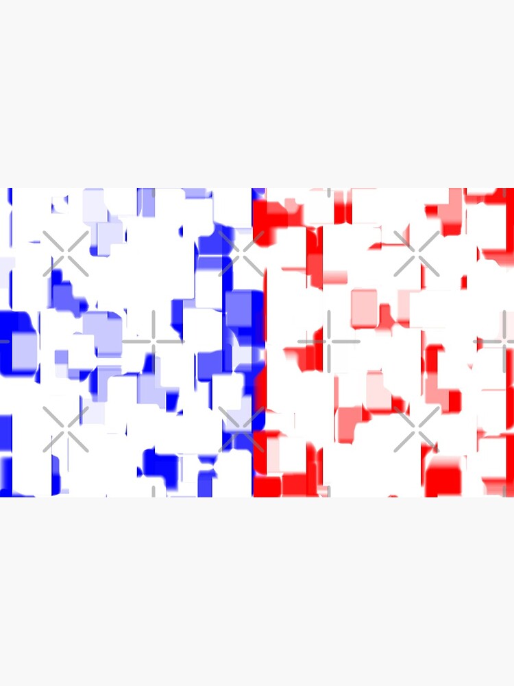Thumbnail 6 of 6, Coffee Mug, Red, blue, and white broken rectangles designed and sold by Momentumist.