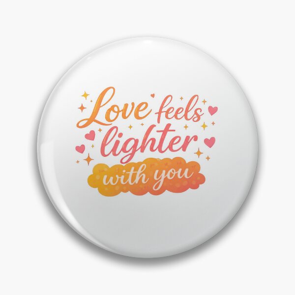 Item preview, Love Feels Lighter With You Romantic Quote | Unique Minimal Love Typography Design designed and sold by Lovestickerco.