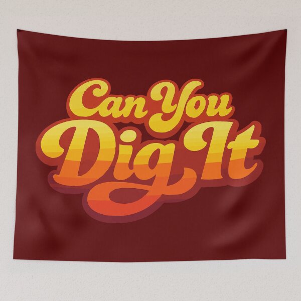 Item preview, Can You Dig It Retro 70s Typography – Vintage Sunset Gradient designed and sold by Far Out Goods.