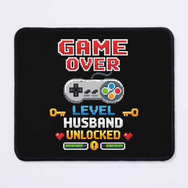 Item preview, Game Over - Level Husband Unlocked | 8-bit designed and sold by Pineapple-Tree.