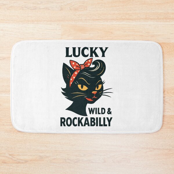 Item preview, Lucky, Wild & Rockabilly: Black Retro Cat designed and sold by Pineapple-Tree.