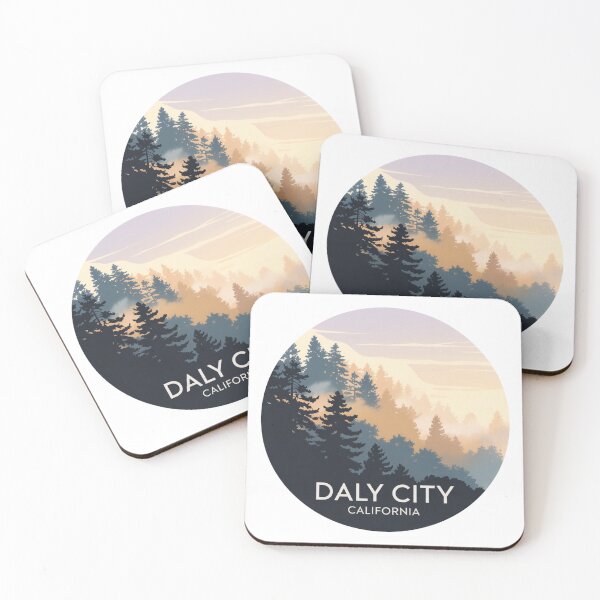 Item preview, Daly City California: Foggy Forest Circular Nature Illustration designed and sold by CircinusStore.