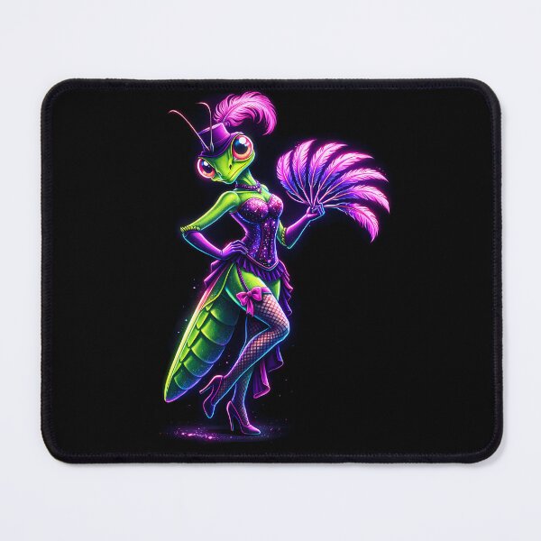 Item preview, Neon Mantis Burlesque Cyberpunk Insect designed and sold by AuraloomAtelier.