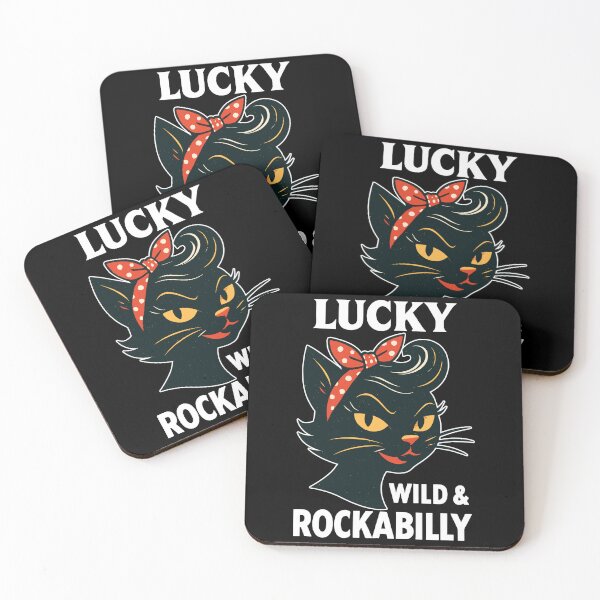 Item preview, Lucky, Wild & Rockabilly: Black Retro Cat designed and sold by Pineapple-Tree.