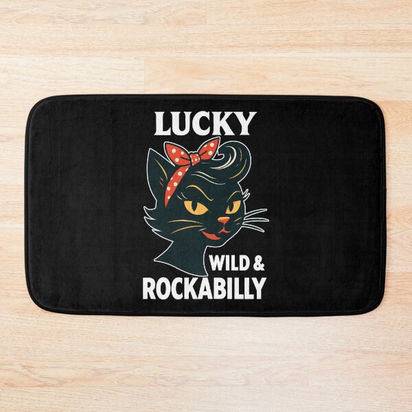 Item preview, Lucky, Wild & Rockabilly: Black Retro Cat designed and sold by Pineapple-Tree.