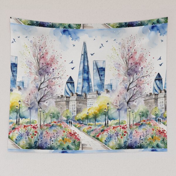 Item preview, London in spring with Shard and Gherkin designed and sold by Coolparrotgirl.